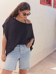 Black Slouchy Knit Tank - Image 2 of 7