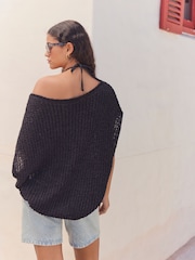 Black Slouchy Knit Tank - Image 4 of 7