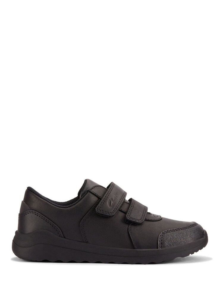 Clarks Clarks Black Leather Daze Step 2 kid Shoes - Slika 1 od 7