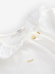 Chloé Baby Logo White Sleepsuit and Bibs Set With Giftbox - Image 6 of 10
