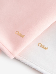 Chloé Baby Logo White Sleepsuit and Bibs Set With Giftbox - Image 7 of 10
