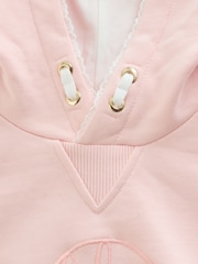 Chloé Pink Embroidered Logo Graphic Hoodie - Image 3 of 5