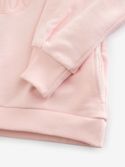 Chloé Pink Embroidered Logo Graphic Hoodie - Image 4 of 5