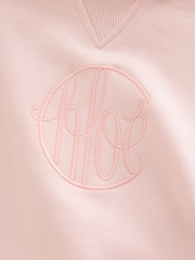 Chloé Pink Embroidered Logo Graphic Hoodie - Image 5 of 5