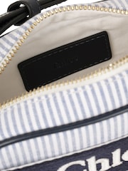 Chloé Blue Stripe Cross-Body Bag With Logo - Image 6 of 6