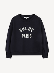 Chloé Blue Paris Logo Crew Neck Sweatshirt - Image 1 of 4
