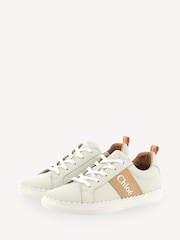 Chloé Natural Logo Trainers With Scalloping Detail - Image 2 of 8