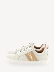 Chloé Natural Logo Trainers With Scalloping Detail - Image 3 of 8