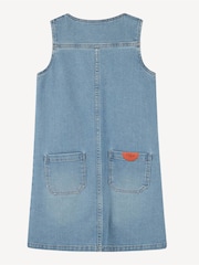 Chloé Blue Zip Front Denim Dress With Cargo Pockets - Image 3 of 4