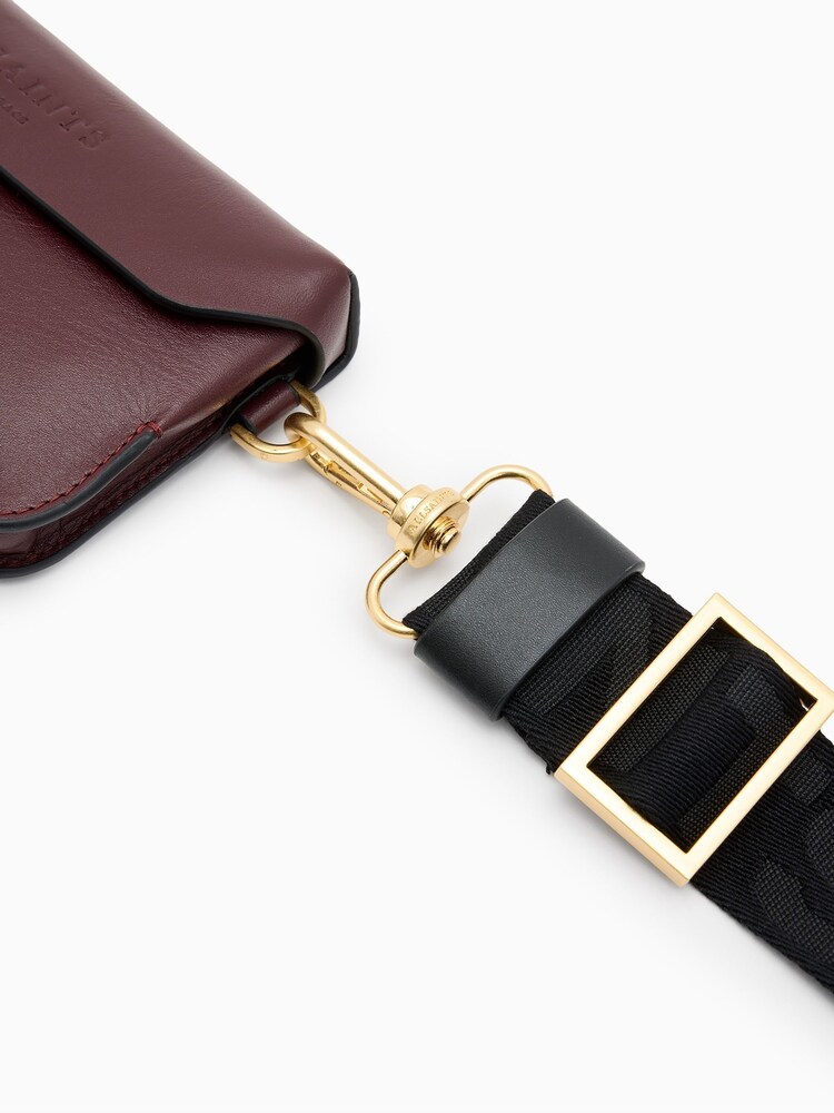 AllSaints Red Zoe Crossbody Bag - Image 6 of 6