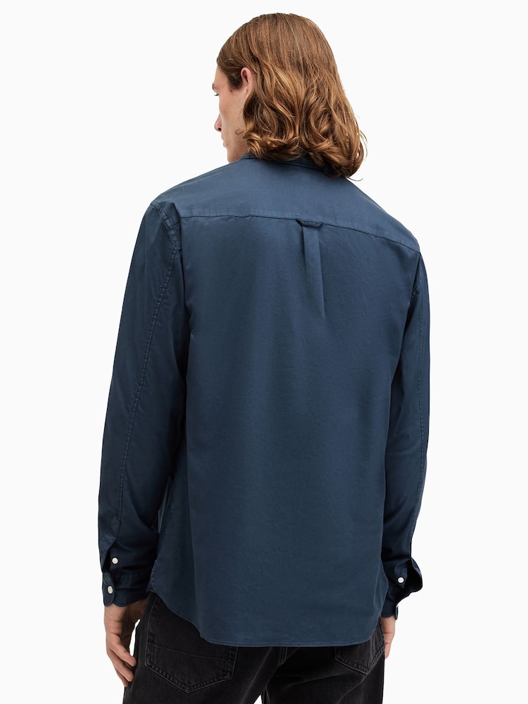 AllSaints Blue Hawthorne Longsleeves Shirt - Image 2 of 6