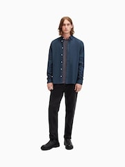 AllSaints Blue Hawthorne Longsleeves Shirt - Image 4 of 6