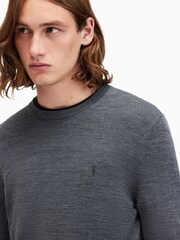 AllSaints Blue Mode Merino Crew Jumper - Image 2 of 5