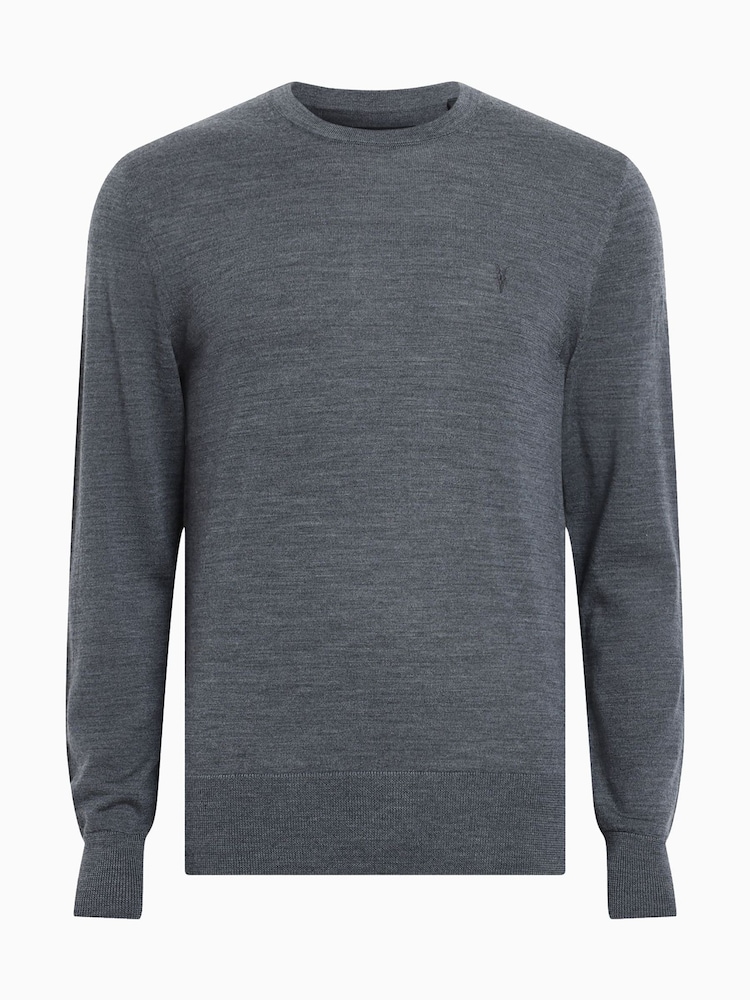 AllSaints Blue Mode Merino Crew Jumper - Image 5 of 5