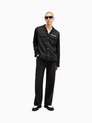 AllSaints Black Troya Long Sleeve Shirt - Image 3 of 8
