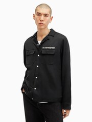 AllSaints Black Troya Long Sleeve Shirt - Image 5 of 8
