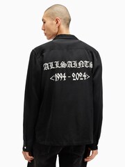 AllSaints Black Troya Long Sleeve Shirt - Image 7 of 8