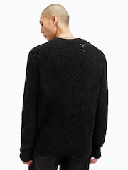 AllSaints Black Hadwin Crew Jumper - Image 2 of 6