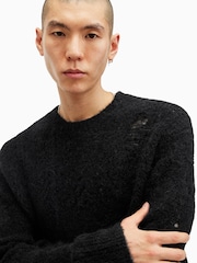 AllSaints Black Hadwin Crew Jumper - Image 5 of 6