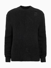 AllSaints Black Hadwin Crew Jumper - Image 6 of 6