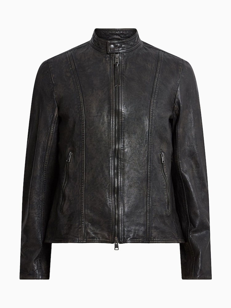 AllSaints Black Murphy Jacket - Image 6 of 6