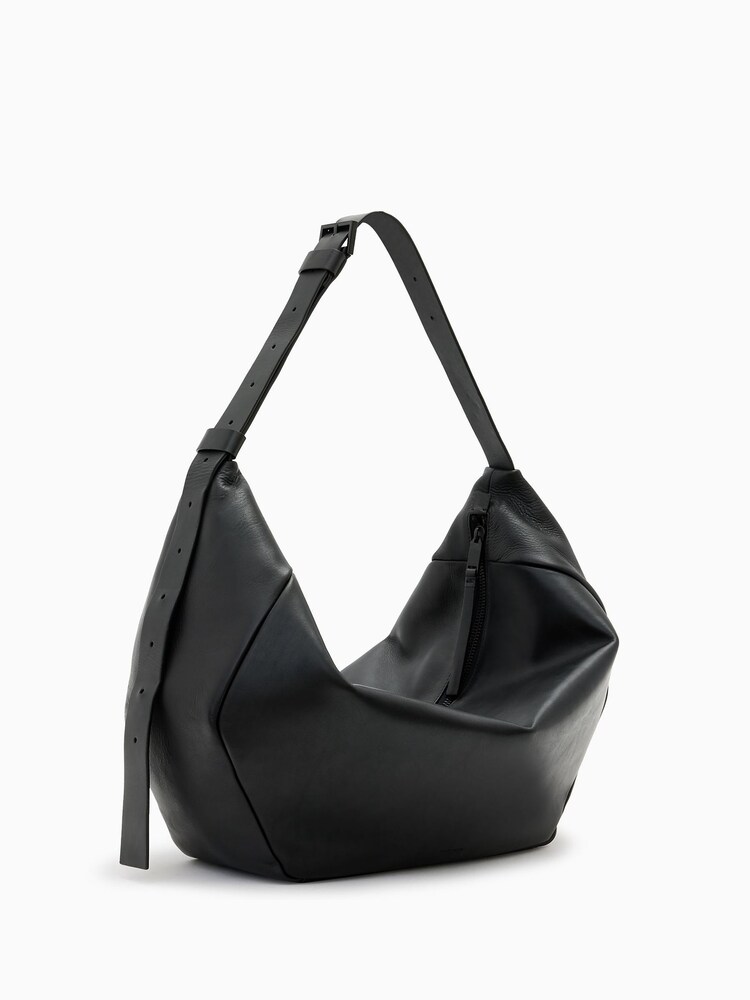 AllSaints Black Madea Oversized Bag - Image 3 of 6