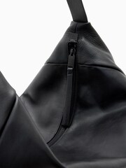 AllSaints Black Madea Oversized Bag - Image 4 of 6