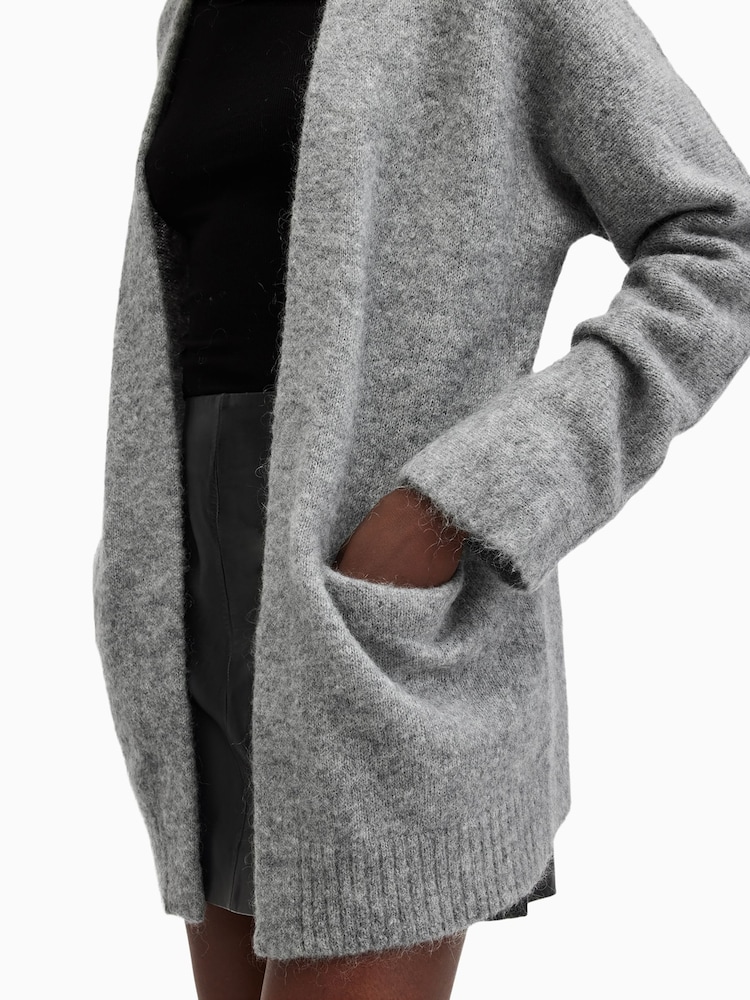 AllSaints Grey Zoe Cardigan - Image 5 of 8