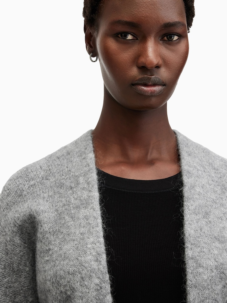 AllSaints Grey Zoe Cardigan - Image 6 of 8
