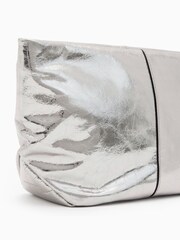 AllSaints Silver Hex E/W Pouch - Image 5 of 6