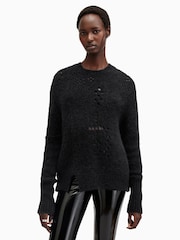AllSaints Black Winnie Jumper - Image 1 of 8