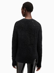 AllSaints Black Winnie Jumper - Image 2 of 8