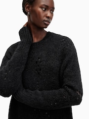 AllSaints Black Winnie Jumper - Image 6 of 8