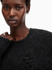 AllSaints Black Winnie Jumper - Image 7 of 8