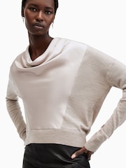 AllSaints Brown Myra Cowl Jumper - Image 2 of 8