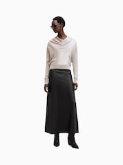 AllSaints Brown Myra Cowl Jumper - Image 3 of 8