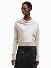 AllSaints Brown Myra Cowl Jumper - Image 5 of 8