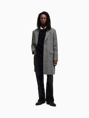 AllSaints Grey Whitlock Coat - Image 1 of 8