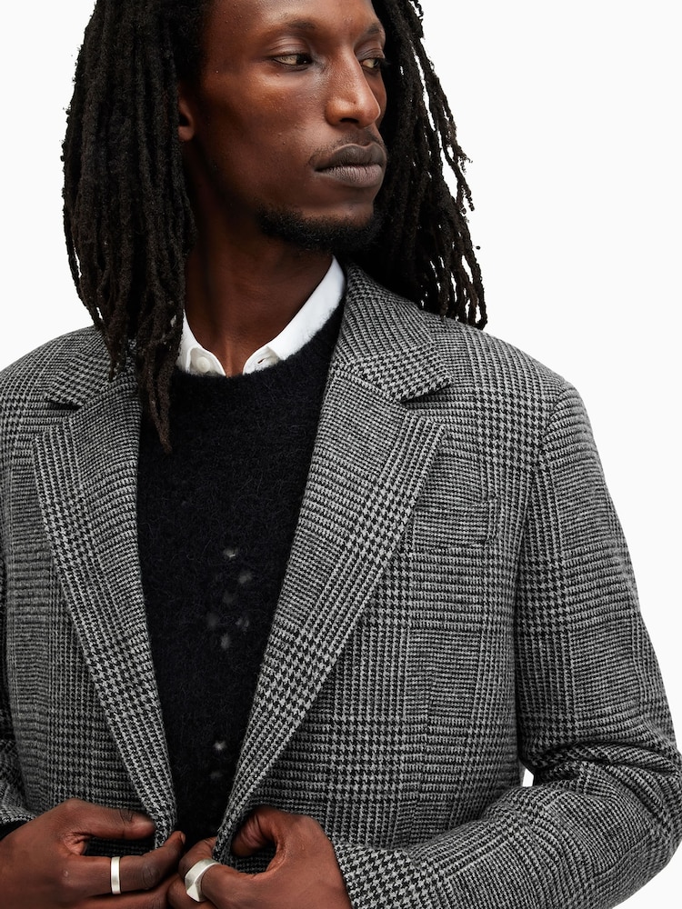 AllSaints Grey Whitlock Coat - Image 2 of 8