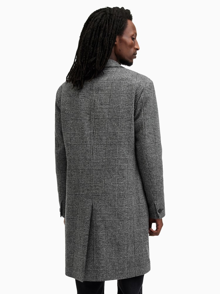 AllSaints Grey Whitlock Coat - Image 5 of 8