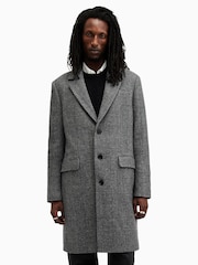AllSaints Grey Whitlock Coat - Image 7 of 8