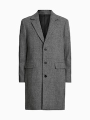 AllSaints Grey Whitlock Coat - Image 8 of 8