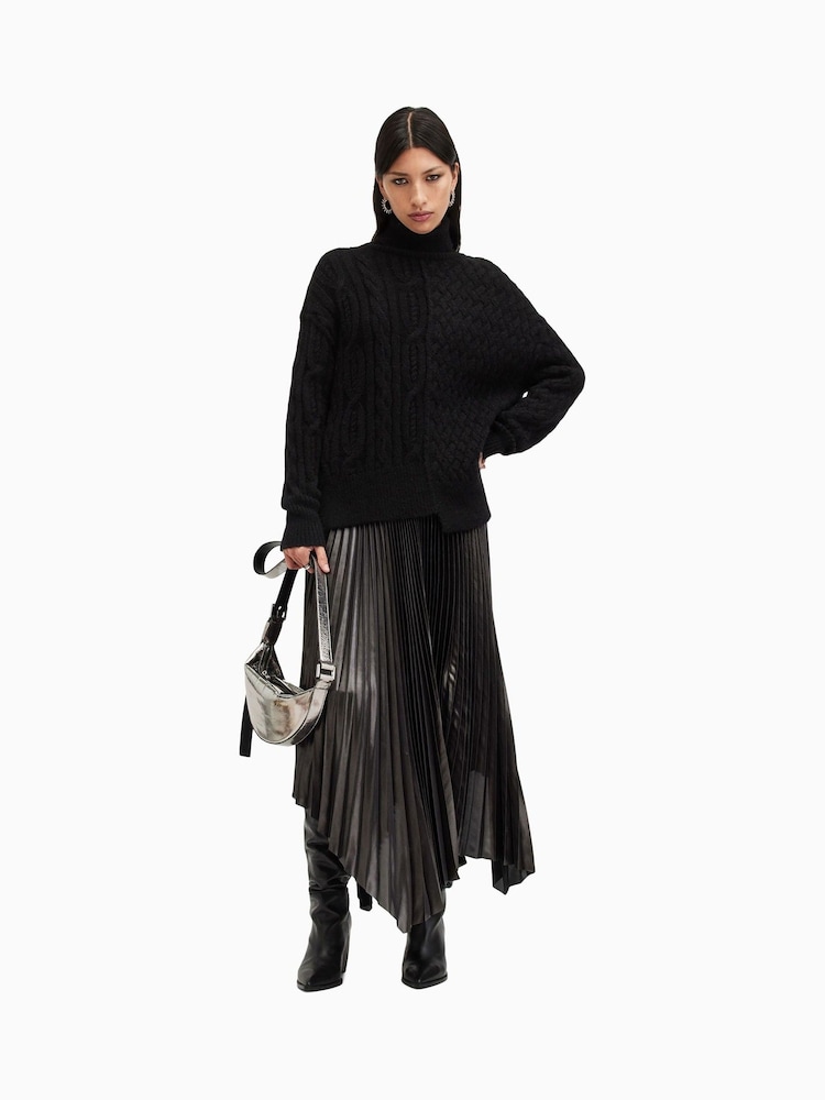 AllSaints Black Varla Jumper - Image 1 of 8