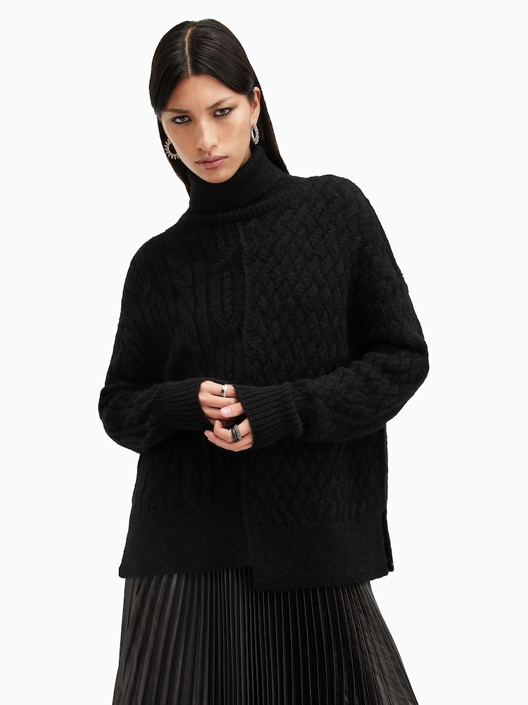 AllSaints Black Varla Jumper - Image 2 of 8
