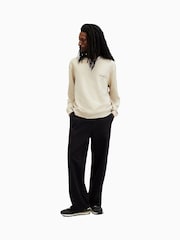 AllSaints Brown Underground 100% Organic Cotton Crew Sweatshirt - Image 4 of 9