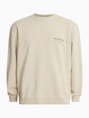 AllSaints Brown Underground 100% Organic Cotton Crew Sweatshirt - Image 9 of 9