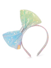 أصفر - Billieblush Multicolour Sequin Bow Logo 100% Cotton Headband - صورة 1 من 2