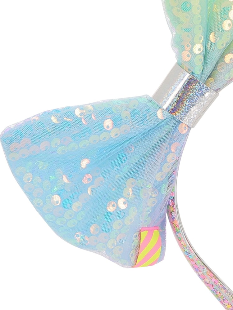 أصفر - Billieblush Multicolour Sequin Bow Logo 100% Cotton Headband - صورة 2 من 2