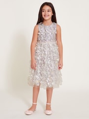Monsoon Purple Luella Iridescent 3D Butterfly Dress - Image 1 of 4