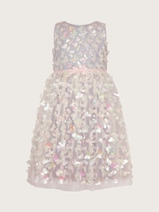 Monsoon Purple Luella Iridescent 3D Butterfly Dress - Image 2 of 4